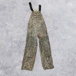 Vintage Liberty Overalls Mens RealTree Camo Bark Print Bib Workwear 30x30 Medium